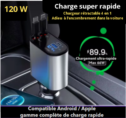 Chargeur rapide amélioré 120W avec haute compatibilité